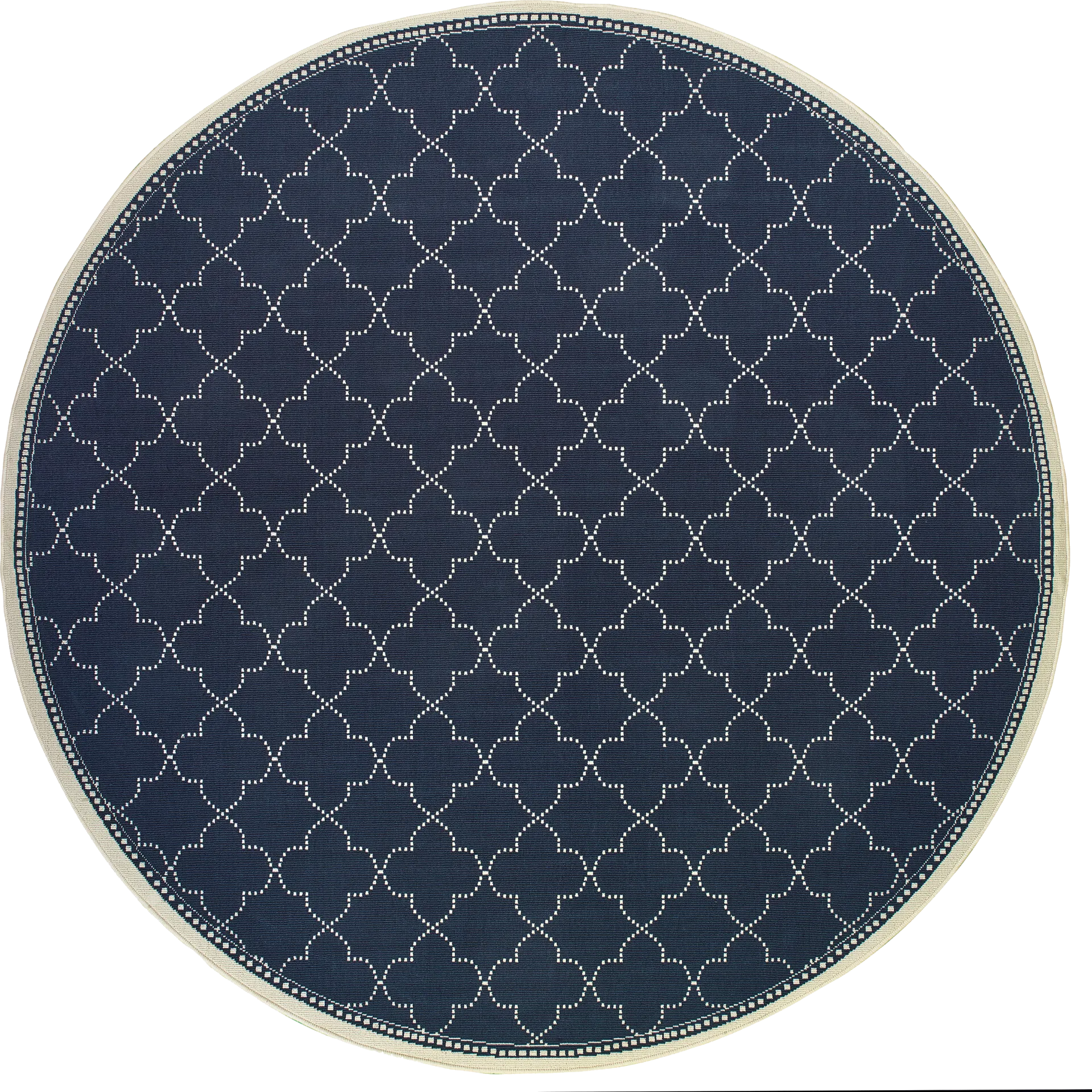 Maziah Navy 7'10 Indoor/Outdoor Round Rug - Image 1