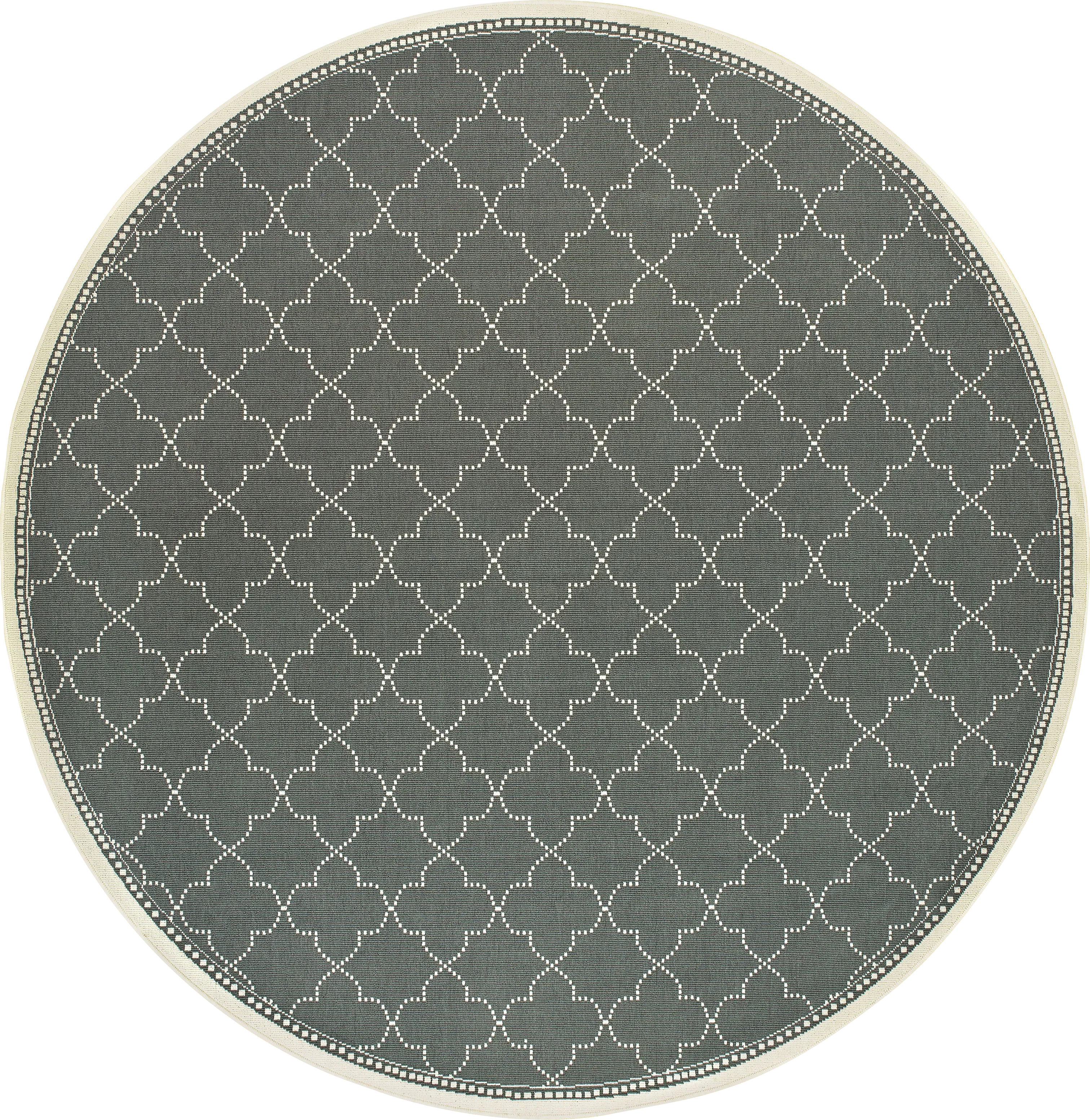 Maziah Gray 7'10 Indoor/Outdoor Round Rug - Thumbnail - Image 1