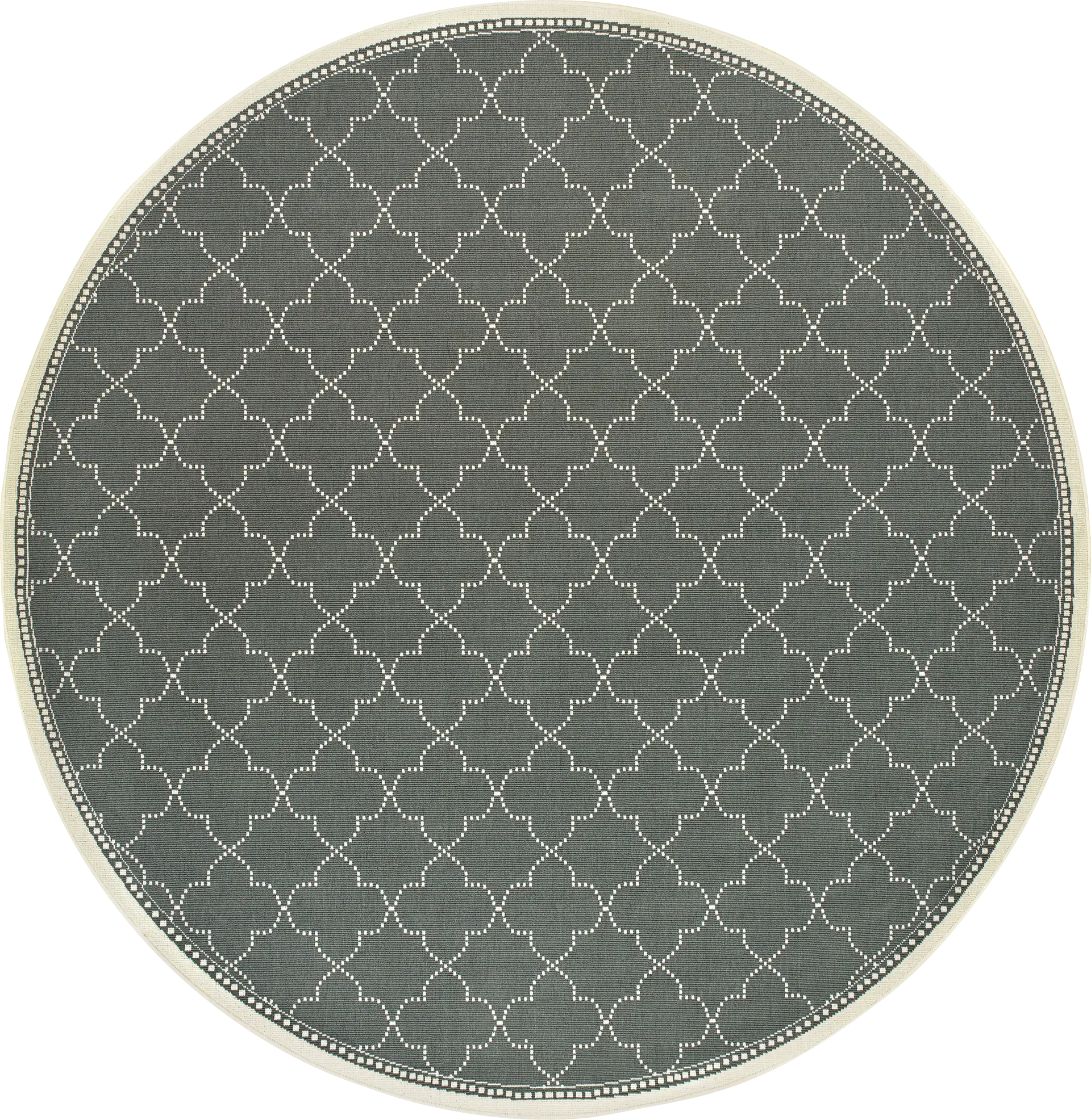 Maziah Gray 7'10 Indoor/Outdoor Round Rug
