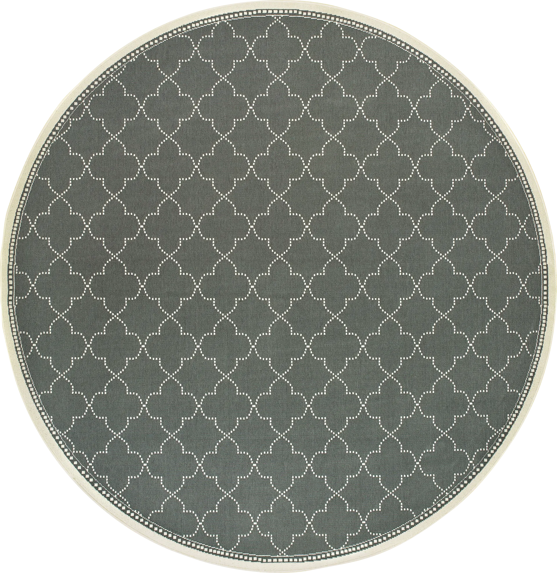 Maziah Gray 7'10 Indoor/Outdoor Round Rug - Image 1