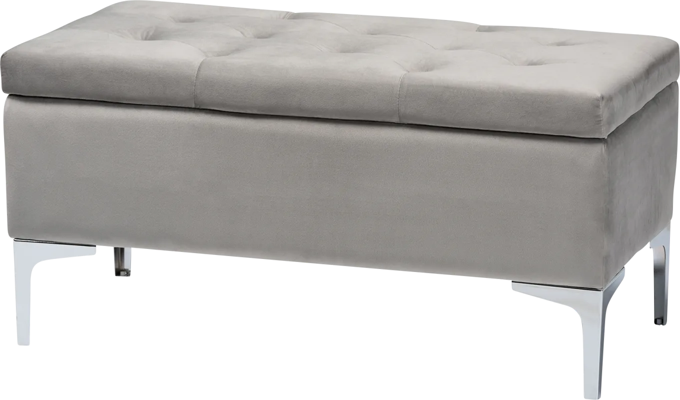 Kari Way Gray Ottoman