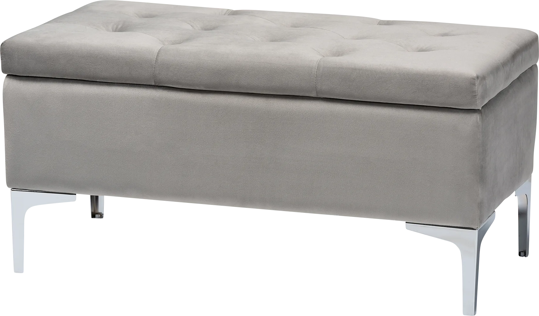 Kari Way Gray Ottoman - Image 1