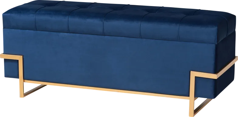 Amaral Blue Accent Ottoman
