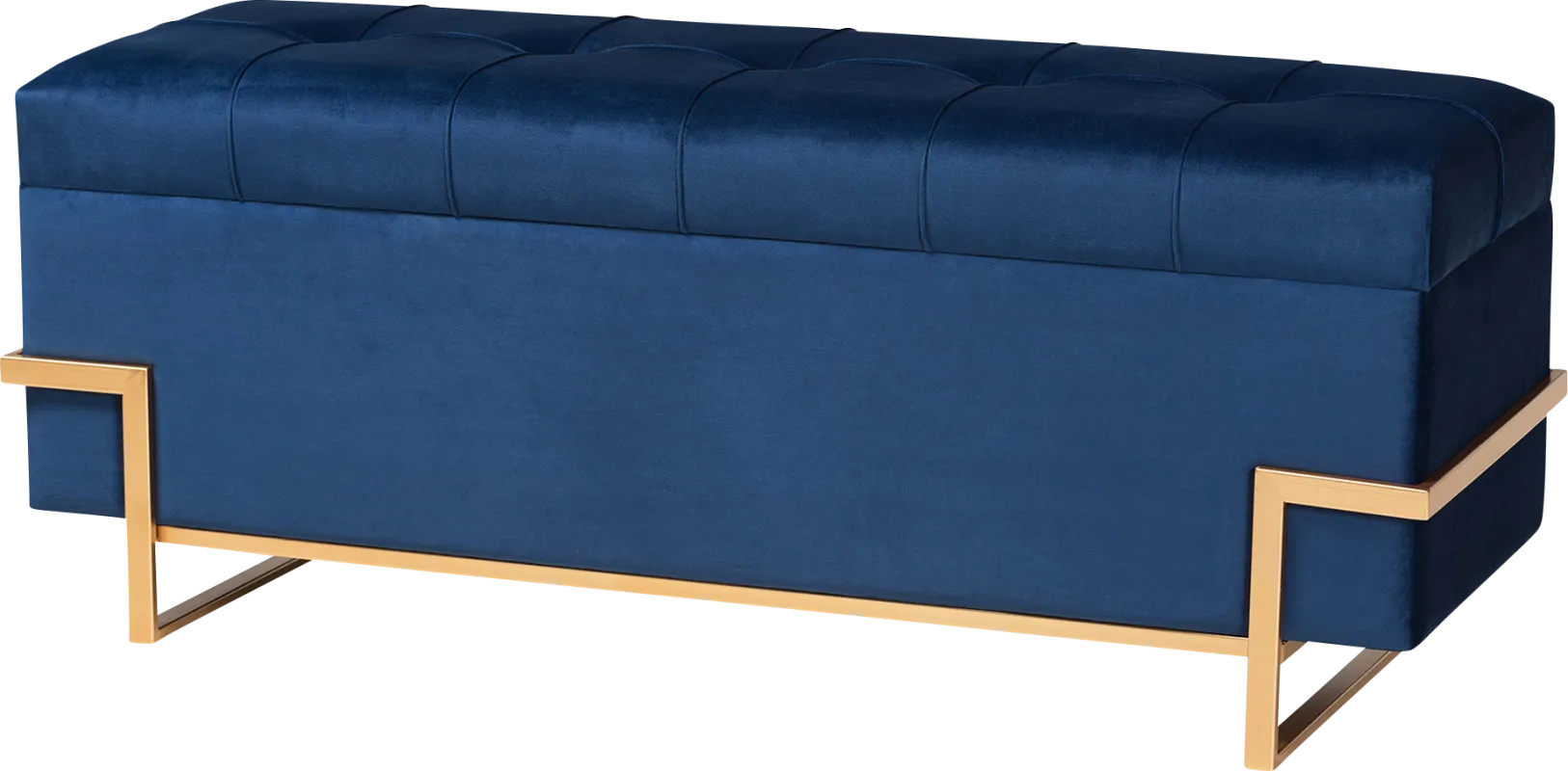 Amaral Blue Accent Ottoman