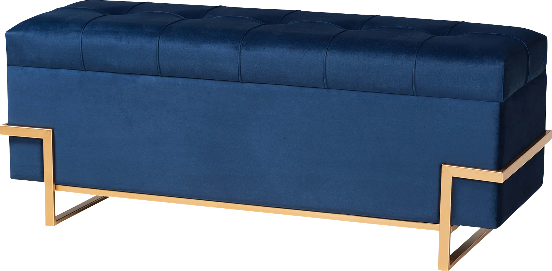 Amaral Blue Accent Ottoman - Image 1