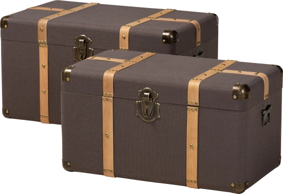 Hartke Brown Trunk, Set of 2
