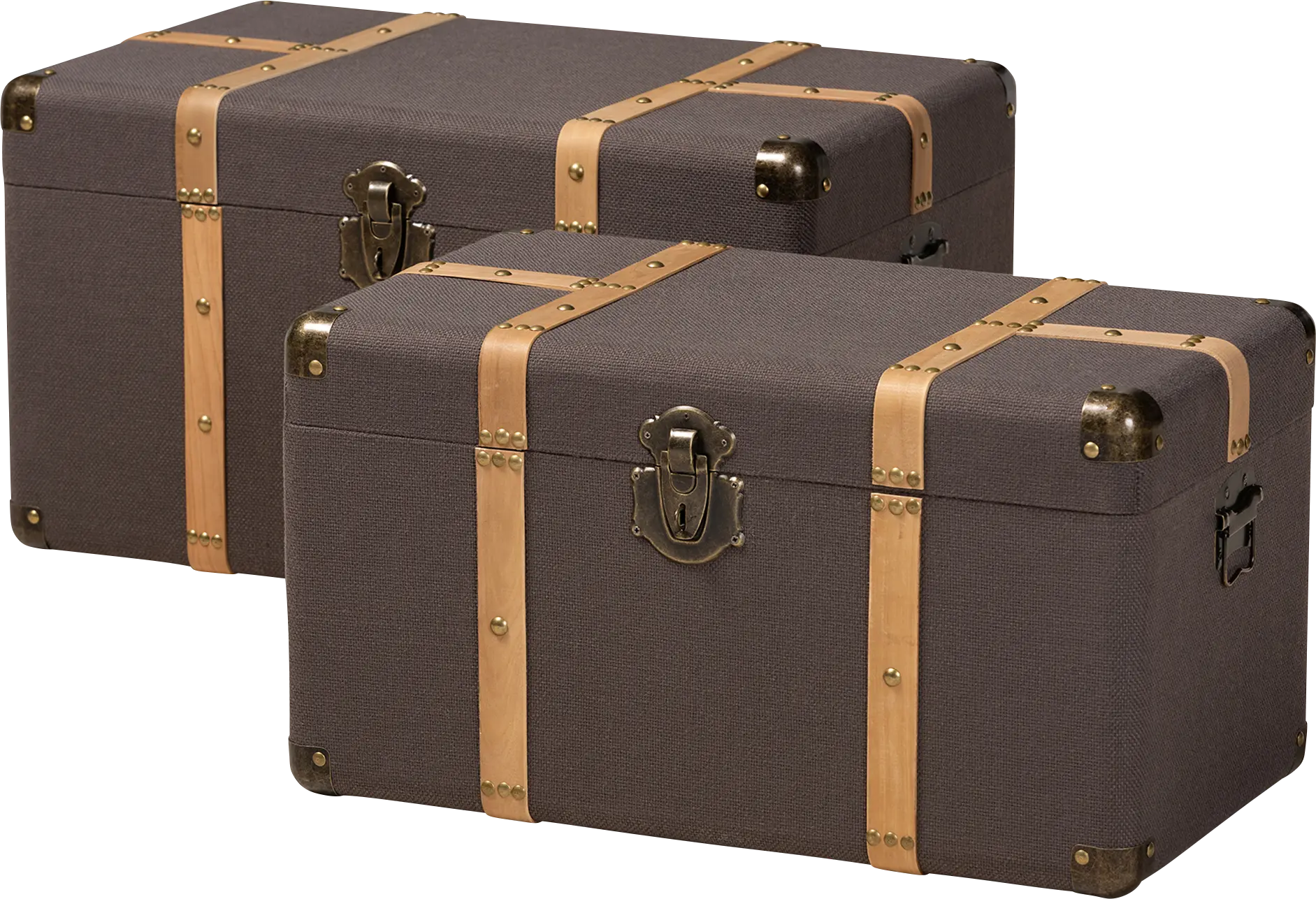 Hartke Brown Trunk, Set of 2