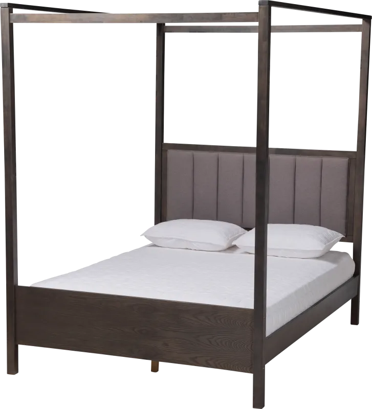 Lelane Gray Queen Canopy Bed