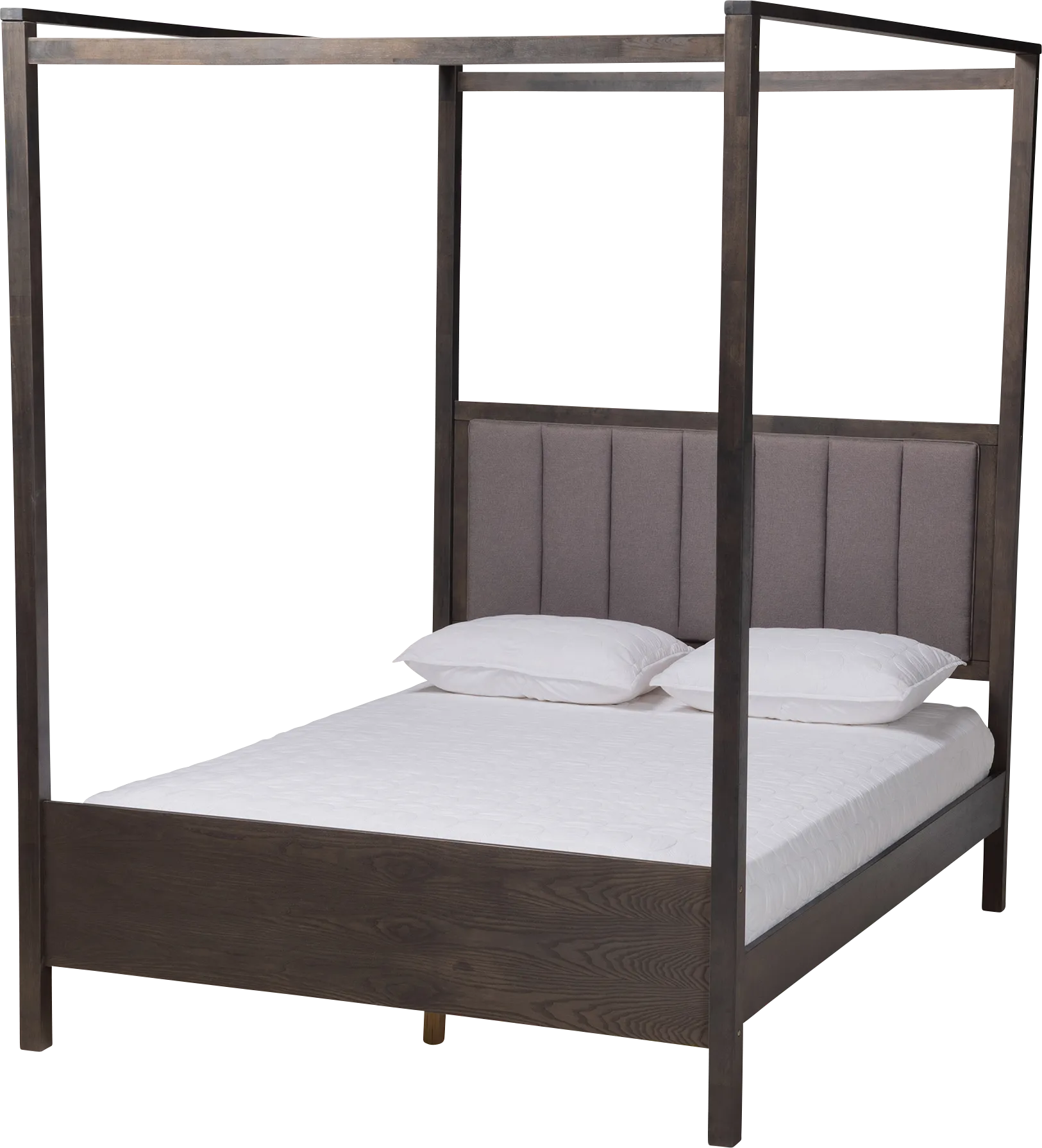Lelane Gray King Canopy Bed - Thumbnail - Image 1