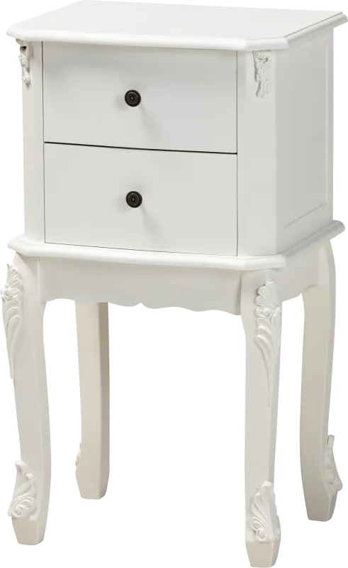 Cherabon White Nightstand