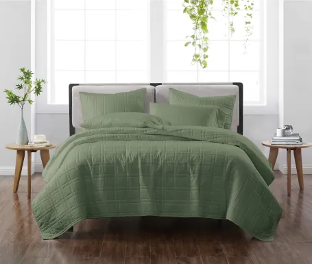 Kids Candy Colors Green Twin Quilt Set