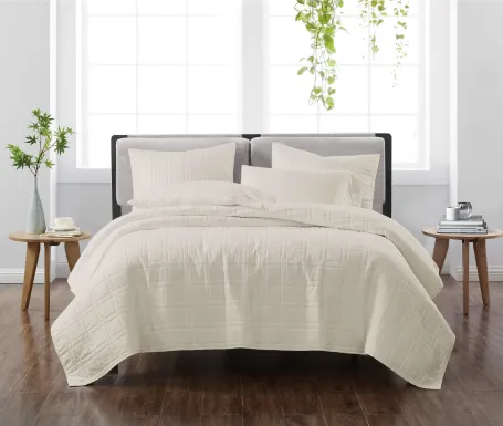 Kids Candy Colors Beige Twin Quilt Set