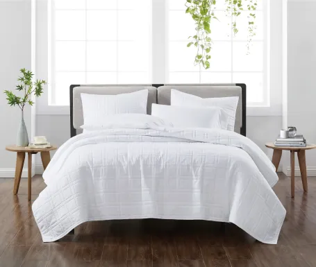 Kids Candy Colors White Full/Queen Quilt Set