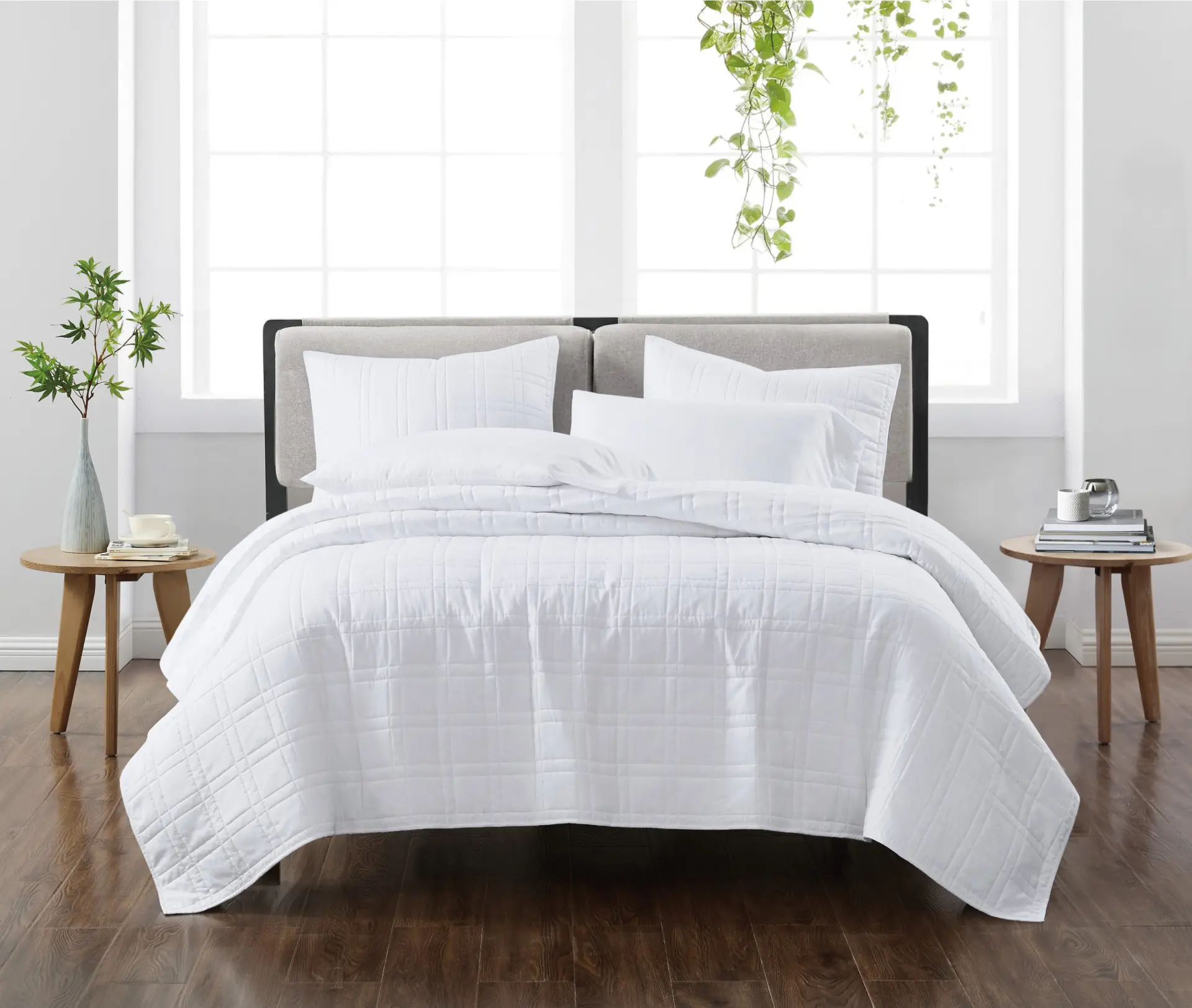 Kids Candy Colors White Full/Queen Quilt Set