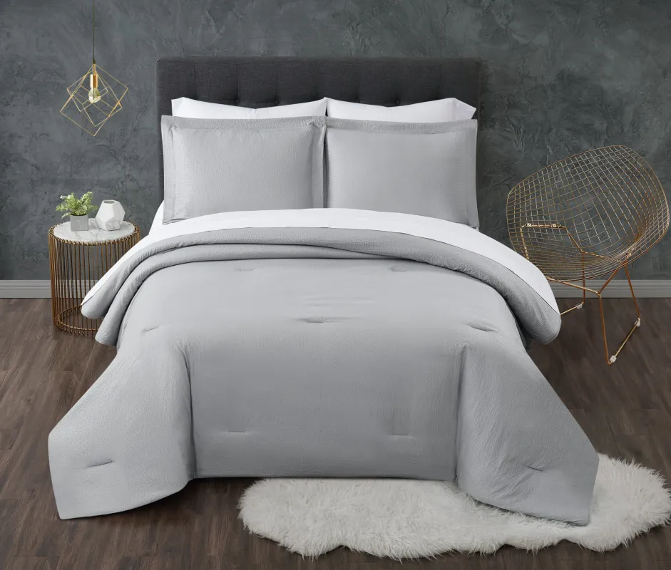 Kids Pasty Fields Gray Full Comforter Set
