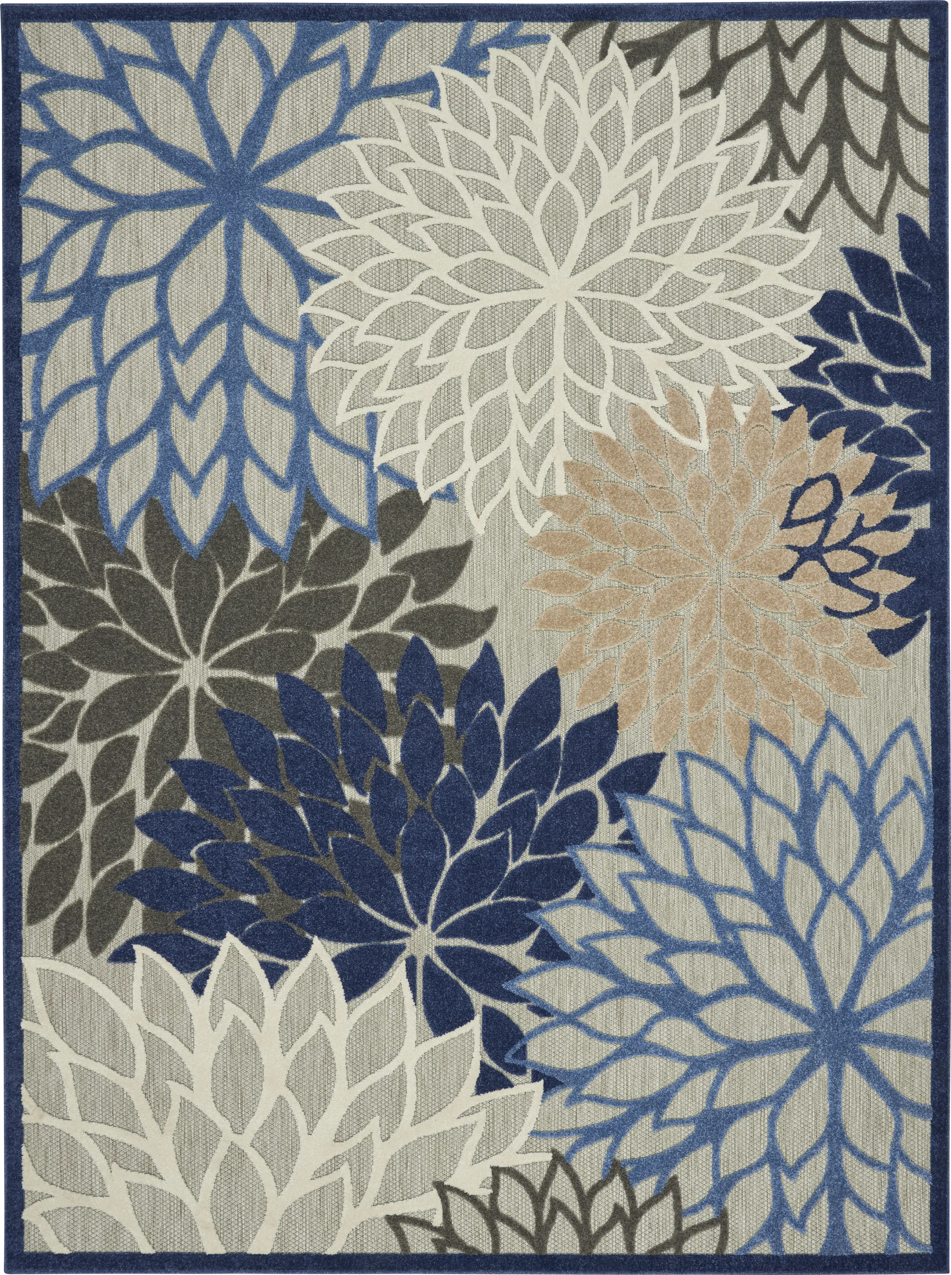Audry Blue 8' x 11' Indoor/Outdoor Rug - Image 1