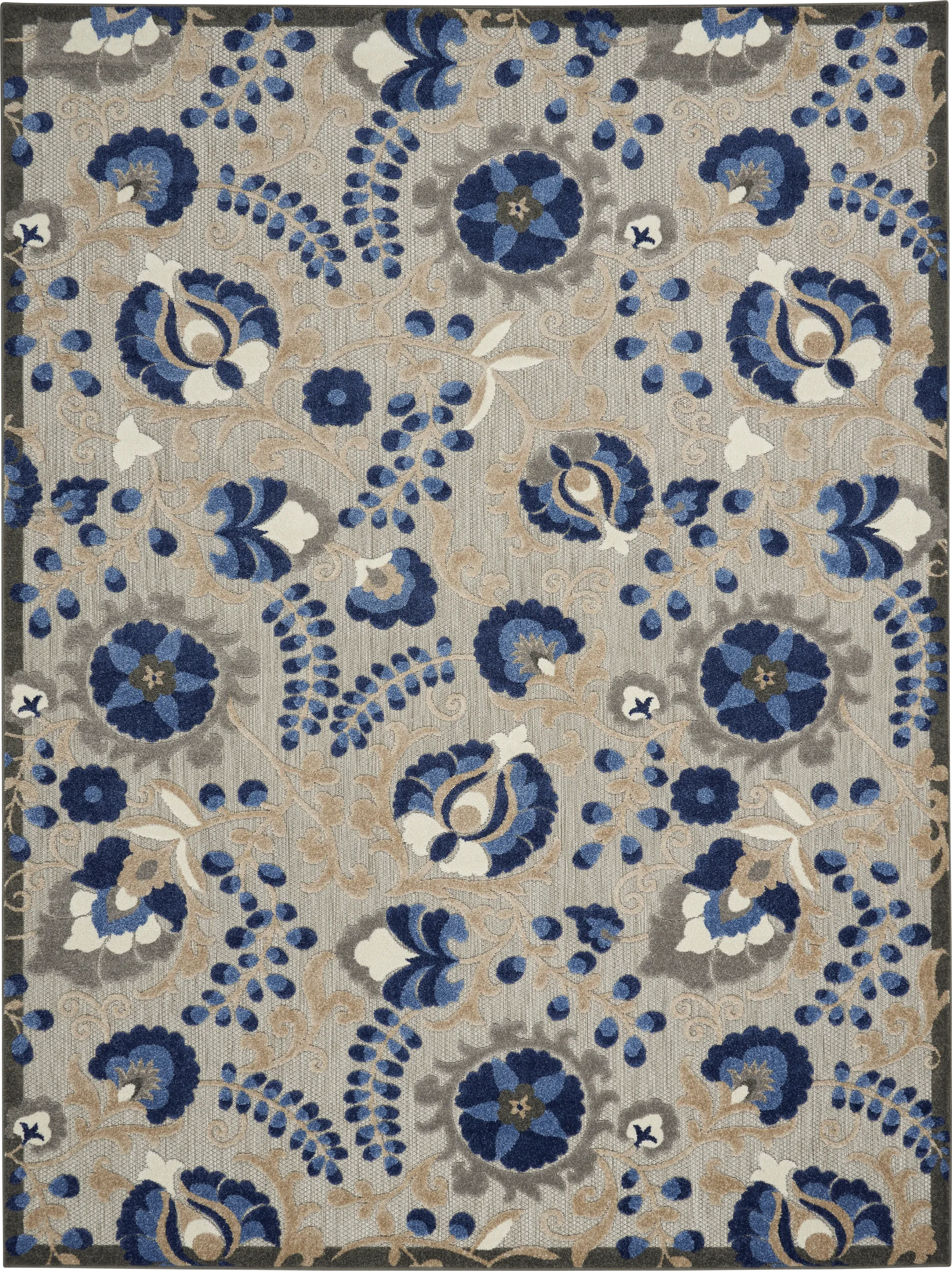 Jaziel Blue 5' x 8' Indoor/Outdoor Rug - Image 1