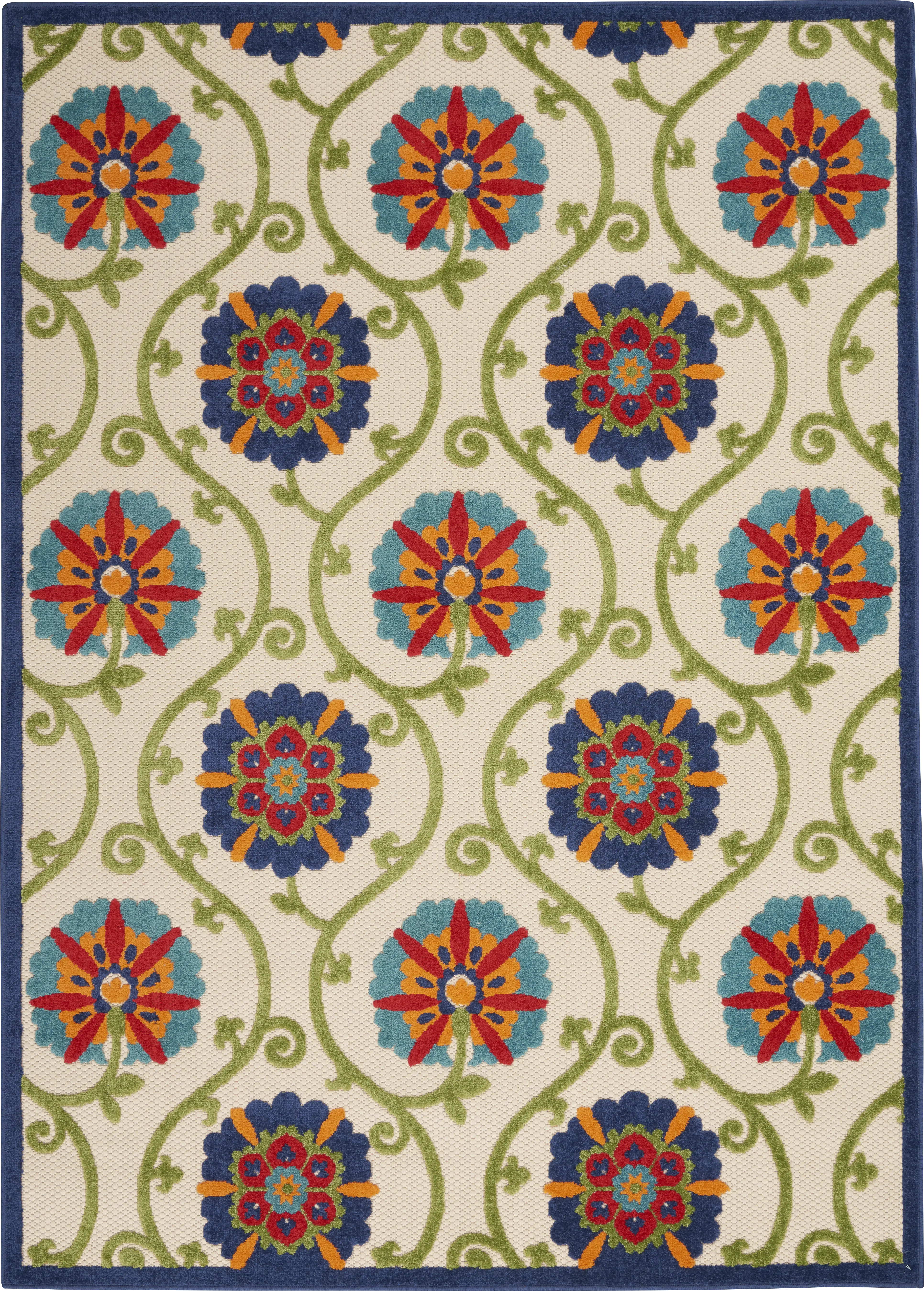 Faylen Blue 8' x 11' Indoor/Outdoor Rug - Thumbnail - Image 1