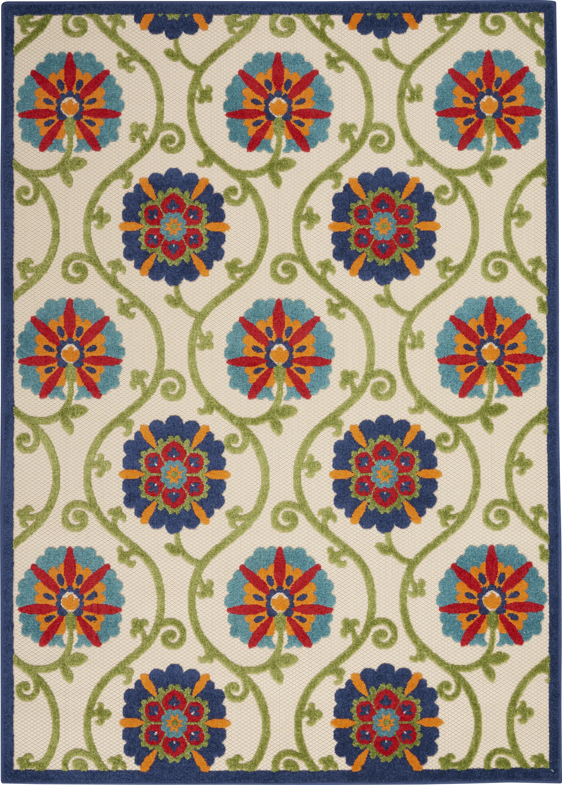 Faylen Blue 8' x 11' Indoor/Outdoor Rug