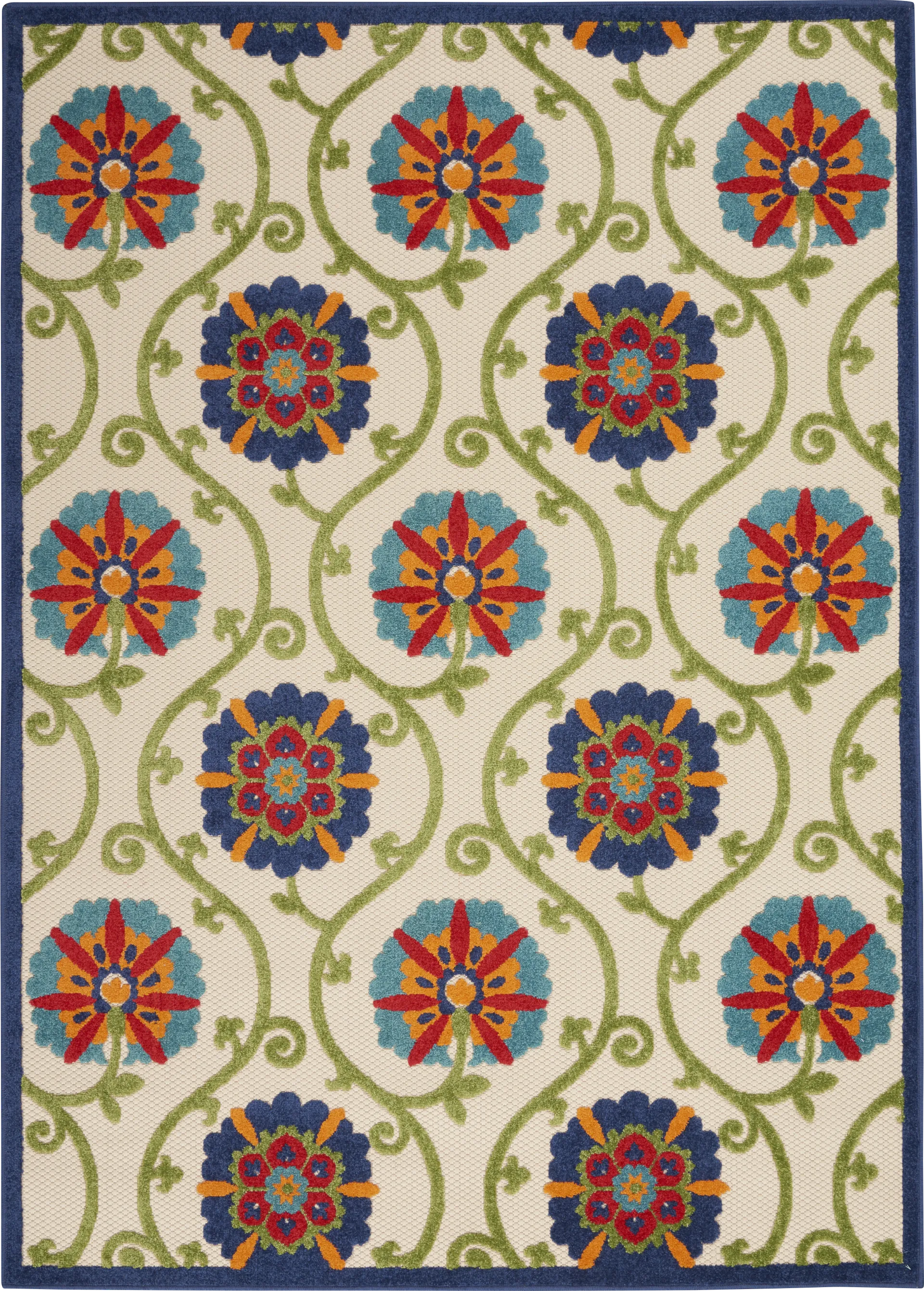 Faylen Blue 8' x 11' Indoor/Outdoor Rug - Image 1