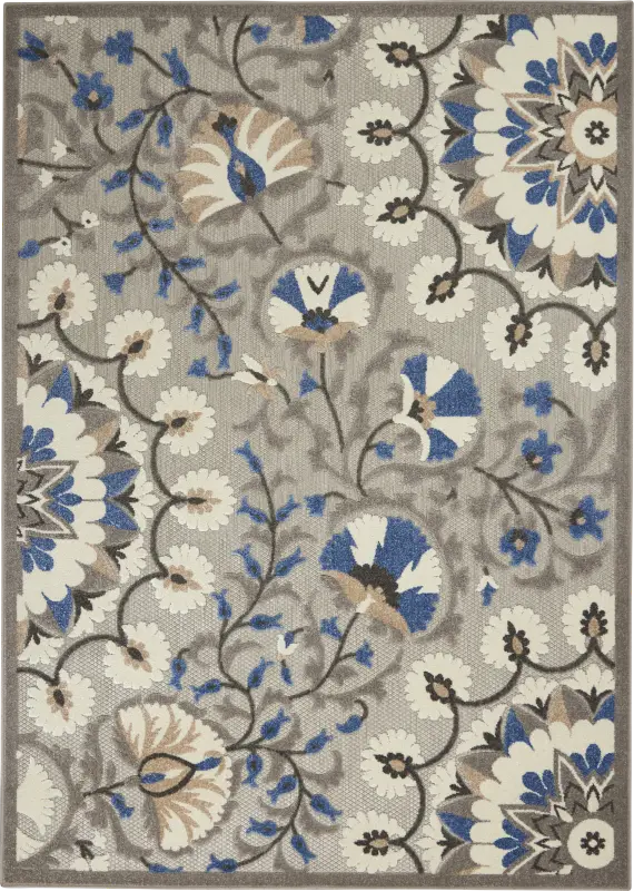 Makisha Gray 5' x 8' Indoor/Outdoor Rug