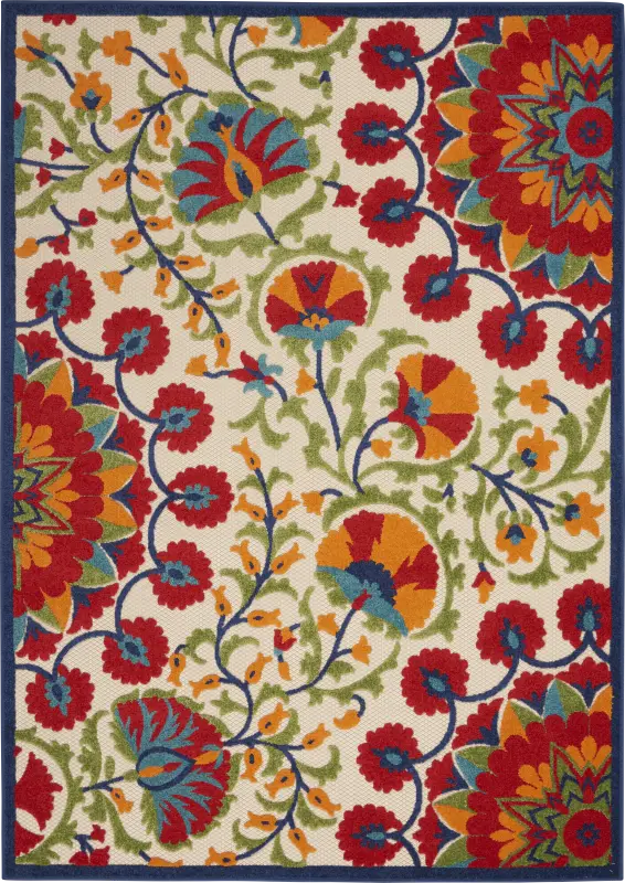 Makisha Red 8' x 11' Indoor/Outdoor Rug