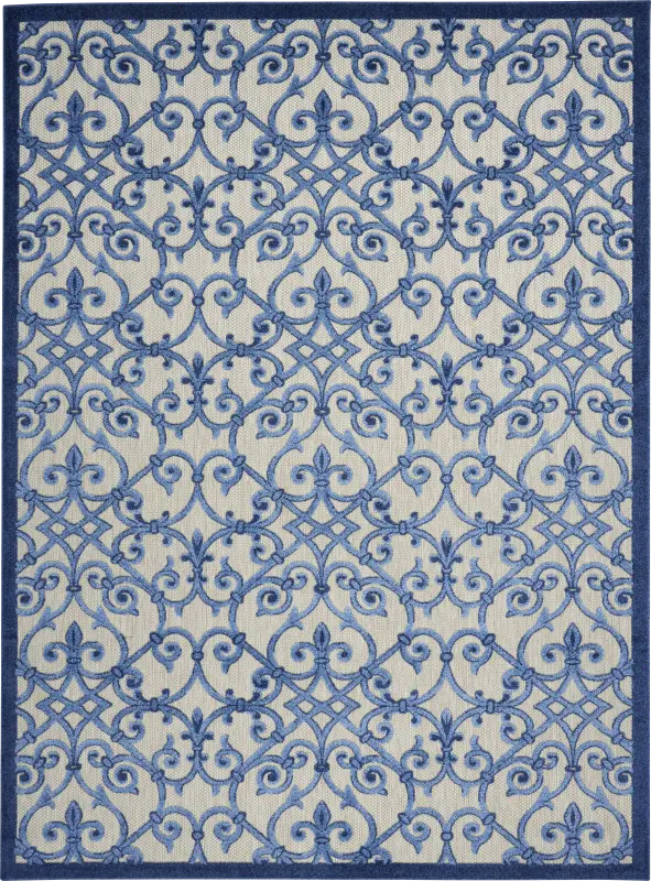 Drayce Blue 5' x 8' Indoor/Outdoor Rug