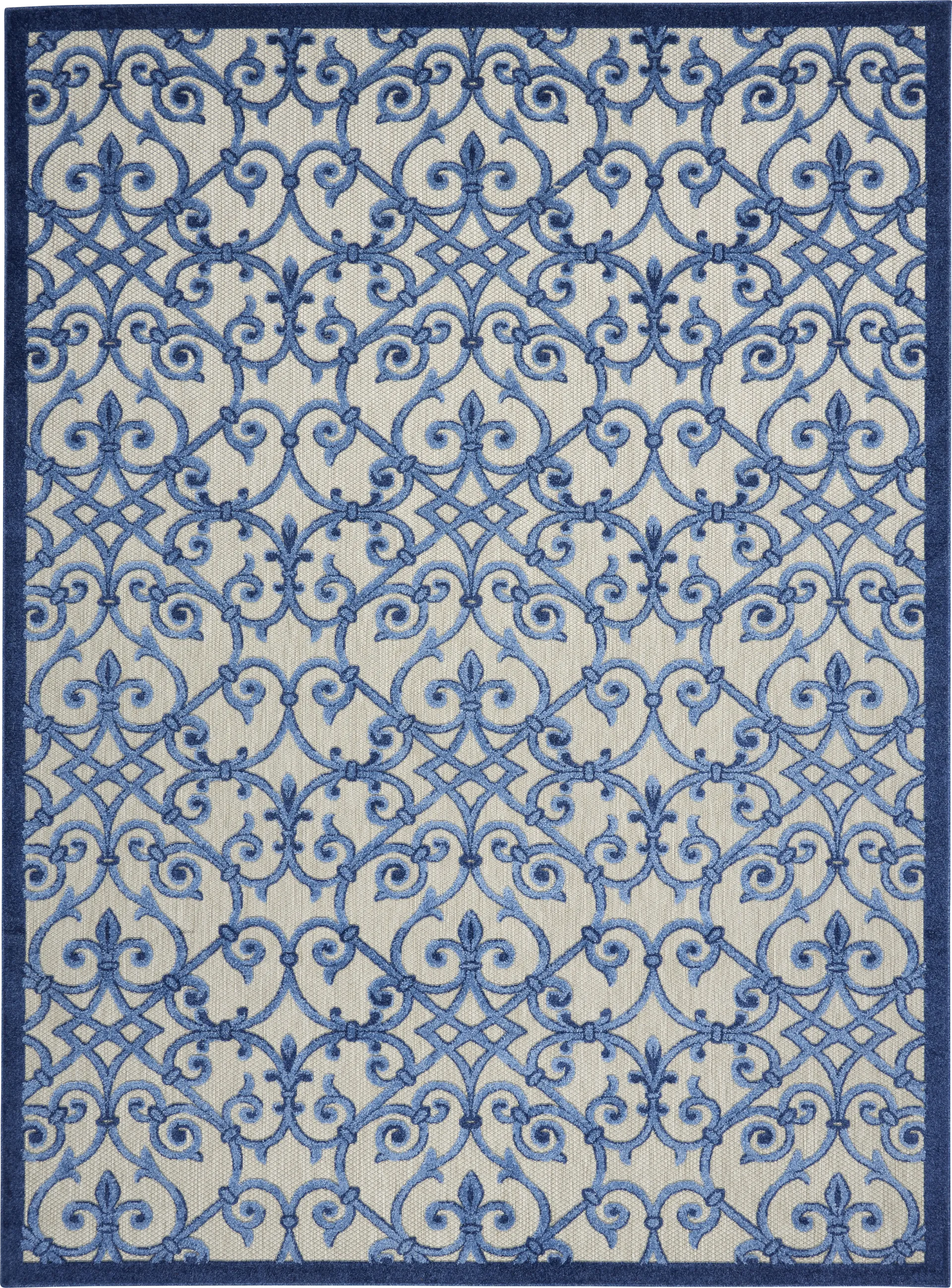 Drayce Blue 8' x 11' Indoor/Outdoor Rug - Image 1