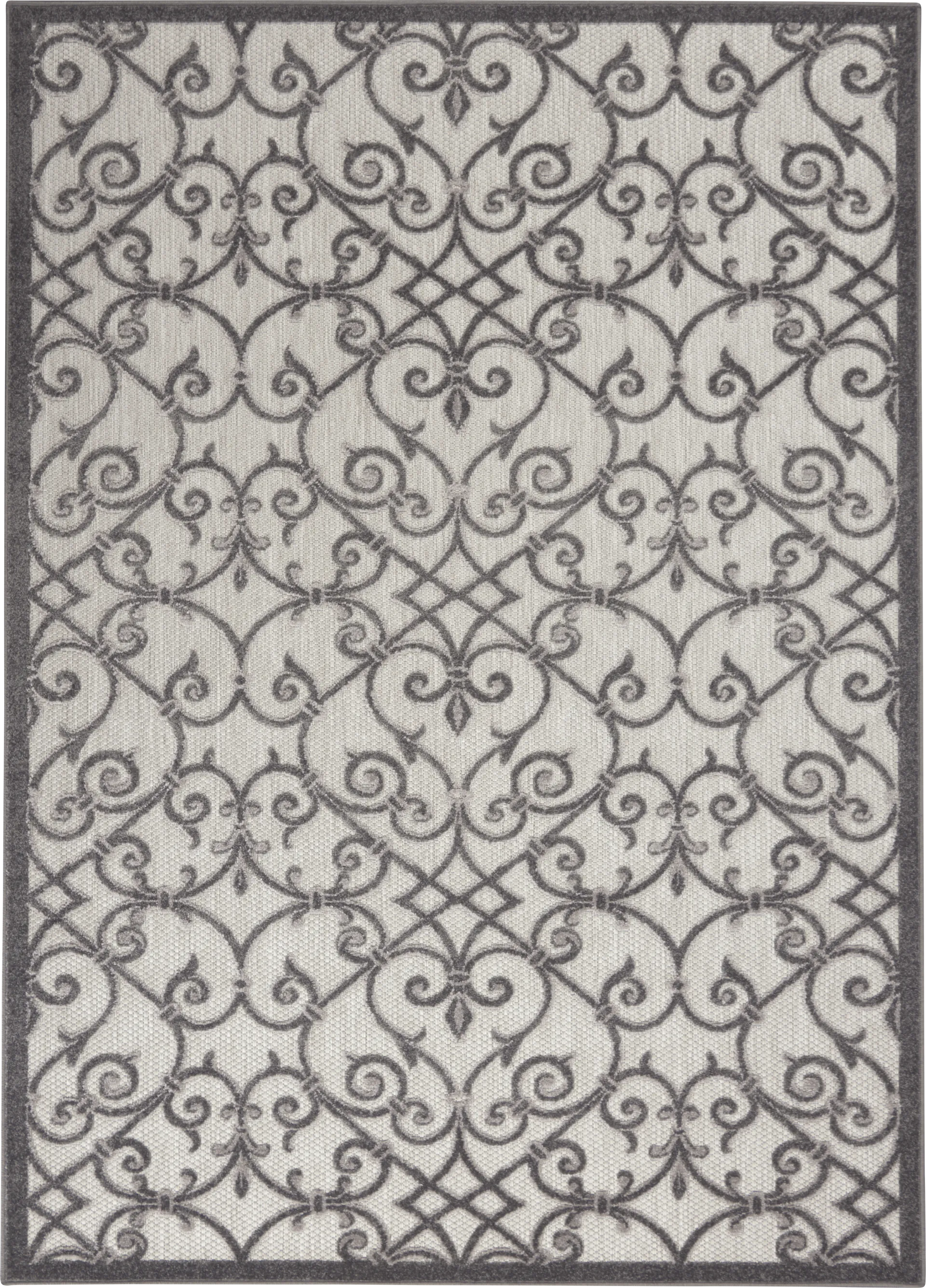Drayce Gray 5' x 8' Indoor/Outdoor Rug - Image 1