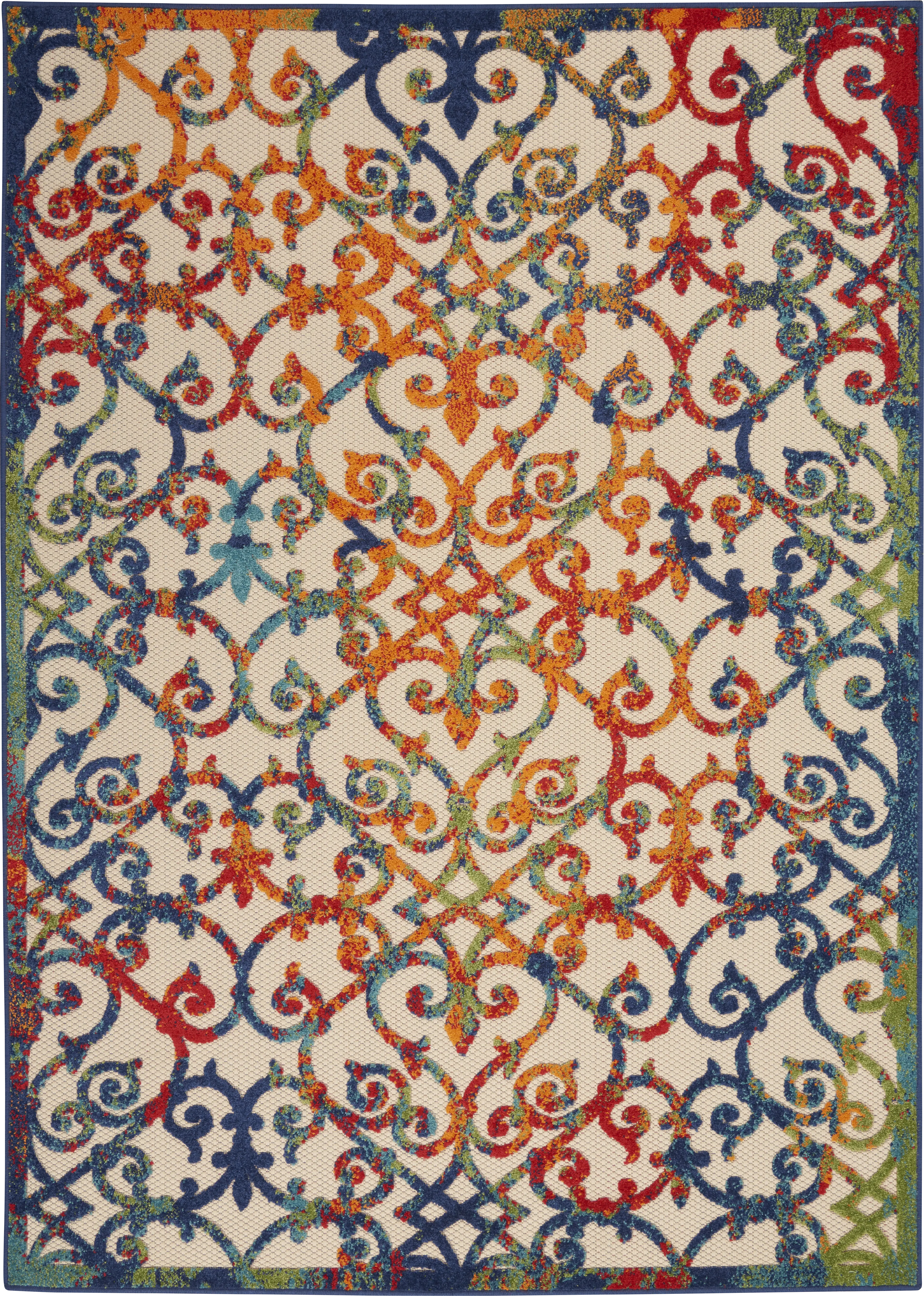 Drayce Multi 8' x 11' Indoor/Outdoor Rug - Thumbnail - Image 1