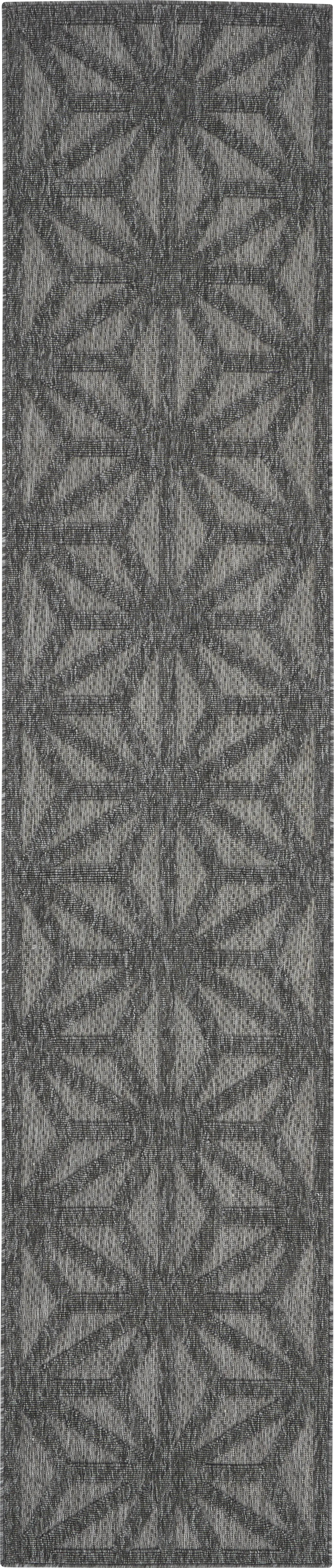 Clarene Dark Gray 2'2 x 10' Runner Indoor/Outdoor Rug - Thumbnail - Image 1