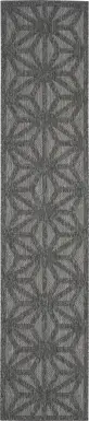 Clarene Dark Gray 2'2 x 10' Runner Indoor/Outdoor Rug