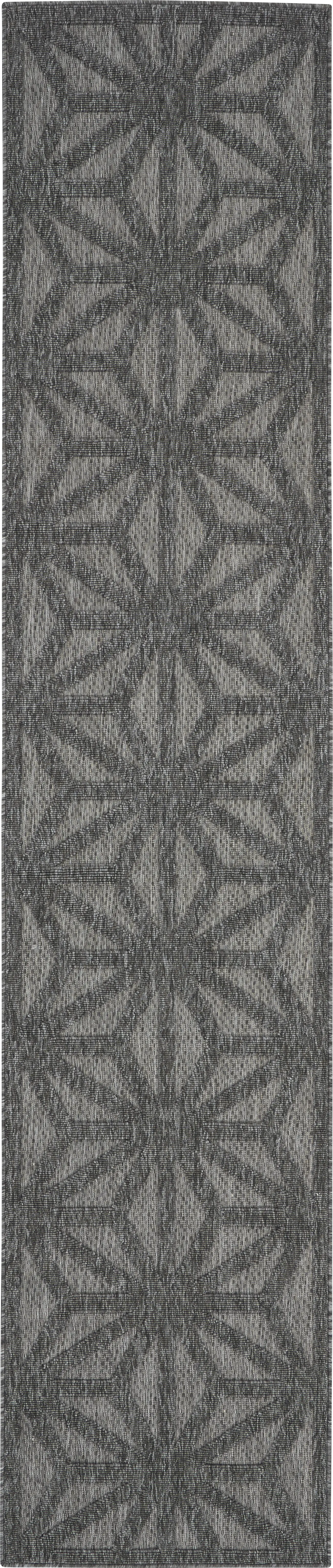 Clarene Dark Gray 2'2 x 10' Runner Indoor/Outdoor Rug