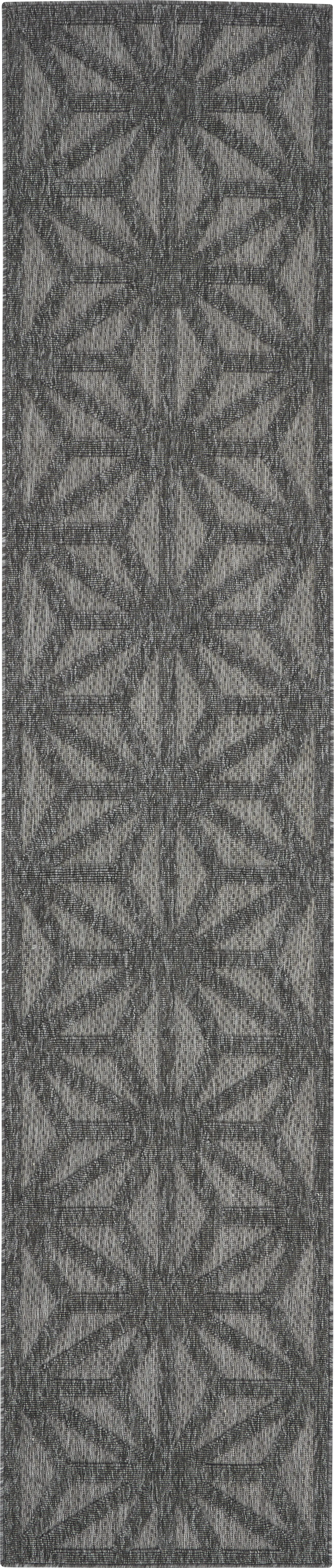 Clarene Dark Gray 2'2 x 10' Runner Indoor/Outdoor Rug - Image 1