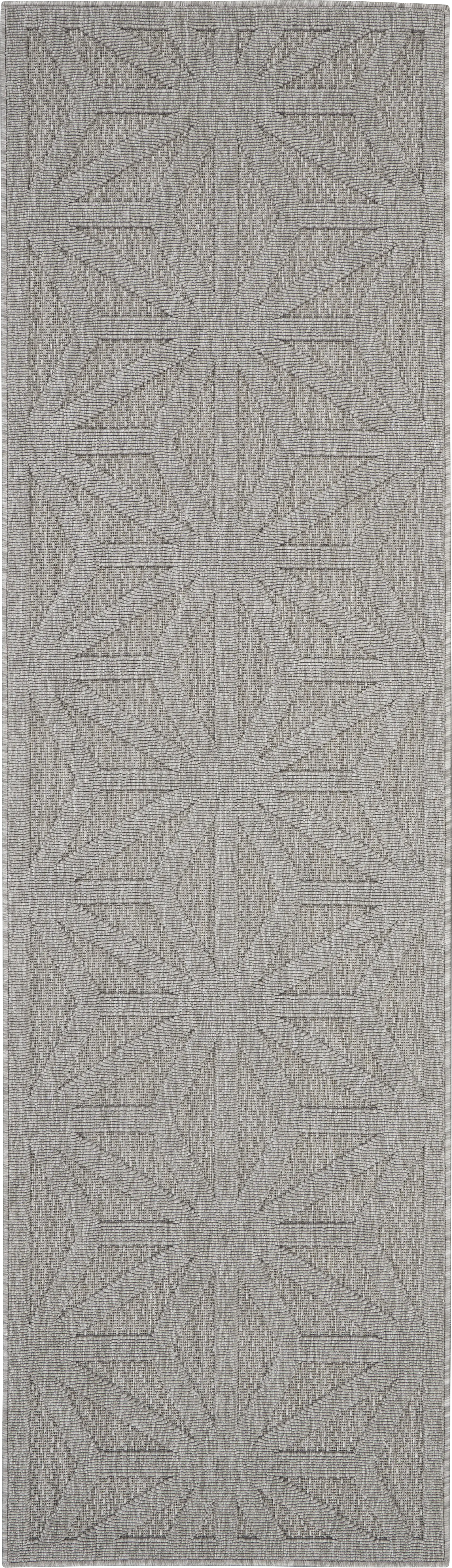 Clarene Light Gray 2'2 x 10' Indoor/Outdoor Rug - Thumbnail - Image 1