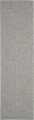 Clarene Light Gray 2'2 x 7'6 Runner Indoor/Outdoor Rug