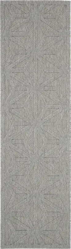 Clarene Light Gray 2'2 x 10' Indoor/Outdoor Rug