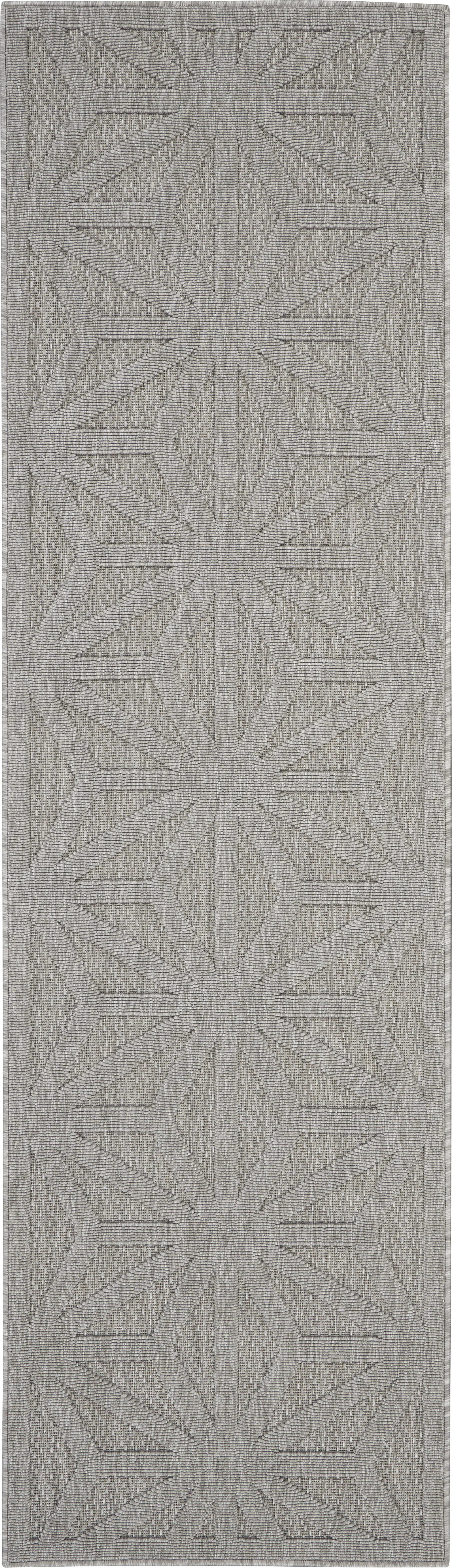 Clarene Light Gray 2'2 x 10' Indoor/Outdoor Rug - Image 1