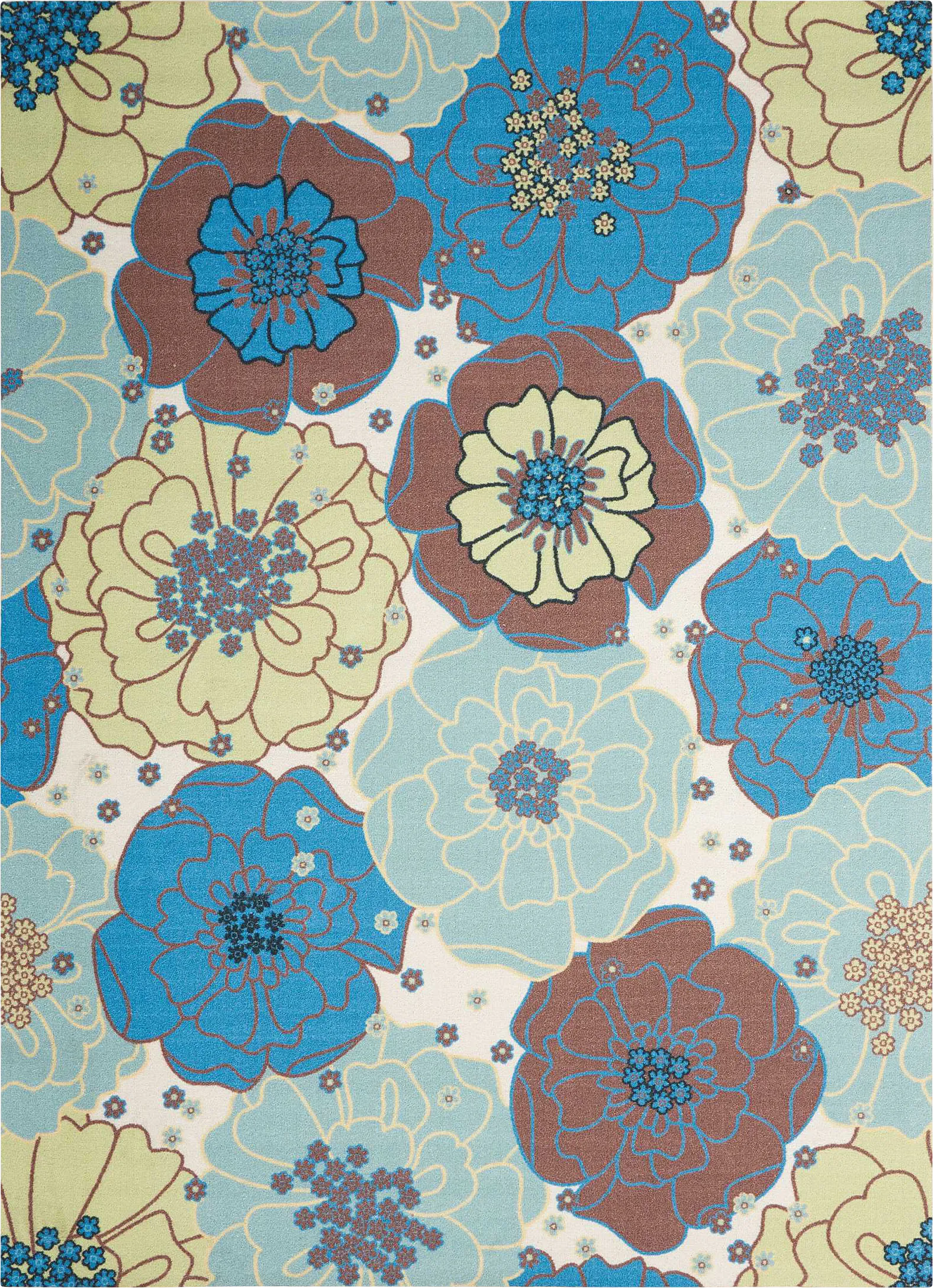 Edria Light Blue 8' x 11' Indoor/Outdoor Rug - Thumbnail - Image 1
