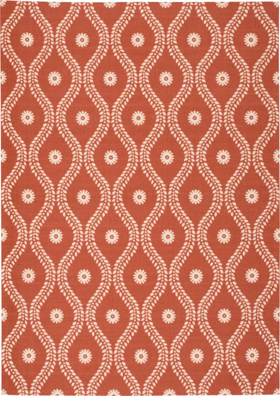 Lalitha Rust 8' x 11' Indoor/Outdoor Rug
