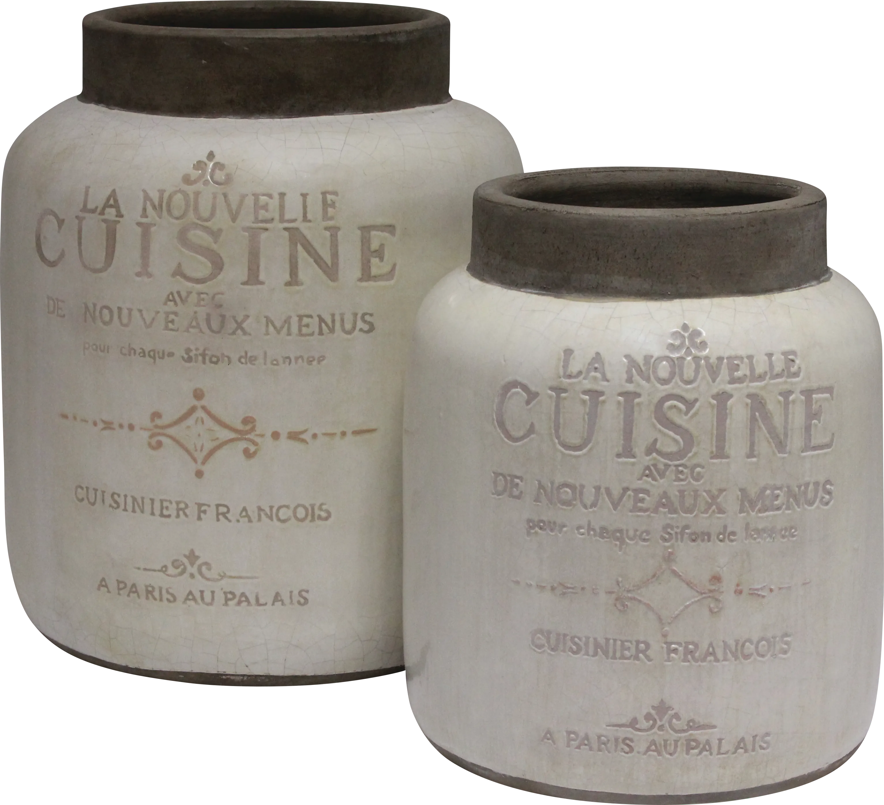 Alphie White Jar, Set of 2 - Thumbnail - Image 1