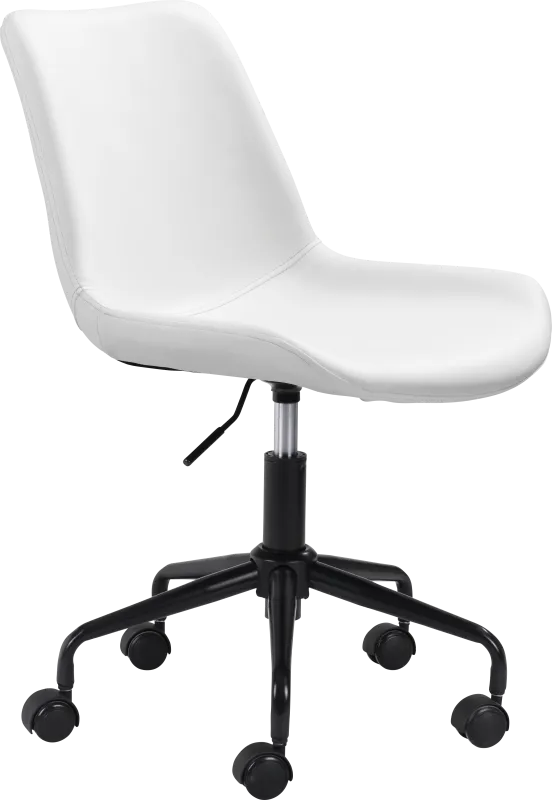 Duckney White Office Chair