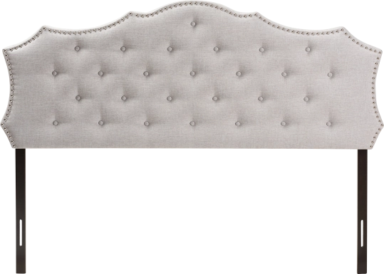 Poppleton Gray Queen Upholstered Headboard
