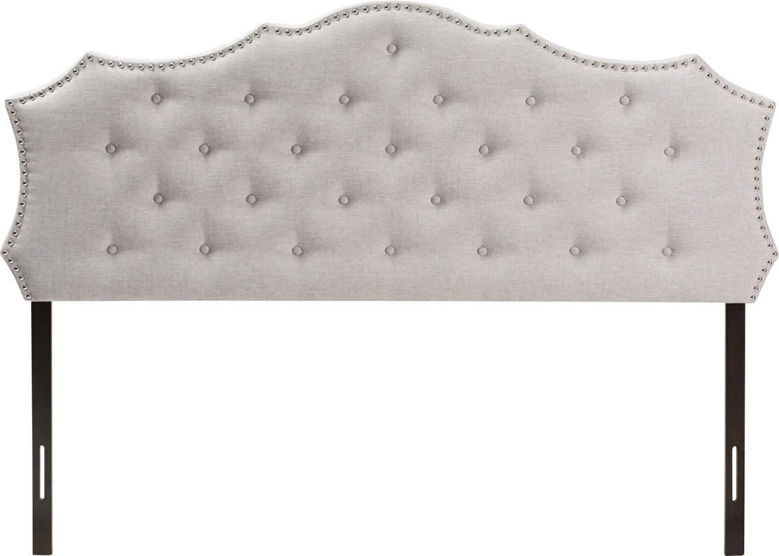 Poppleton Gray Queen Upholstered Headboard