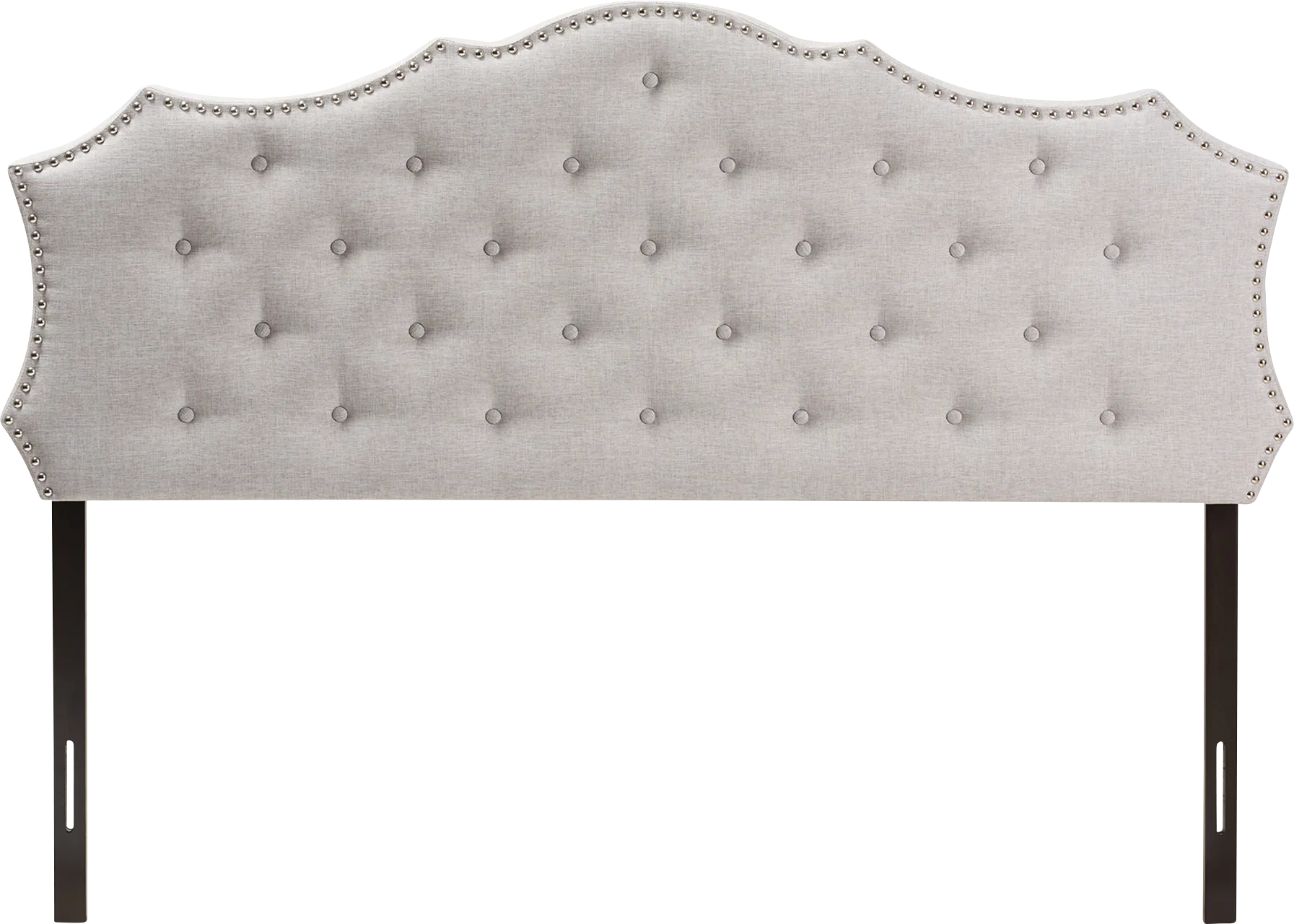 Poppleton Gray Queen Upholstered Headboard - Image 1