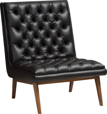 Minneha Black Accent Chair