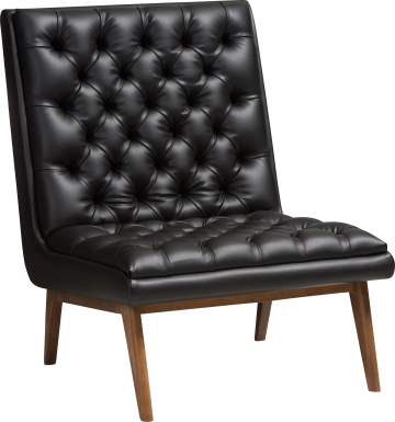 Minneha Black Accent Chair