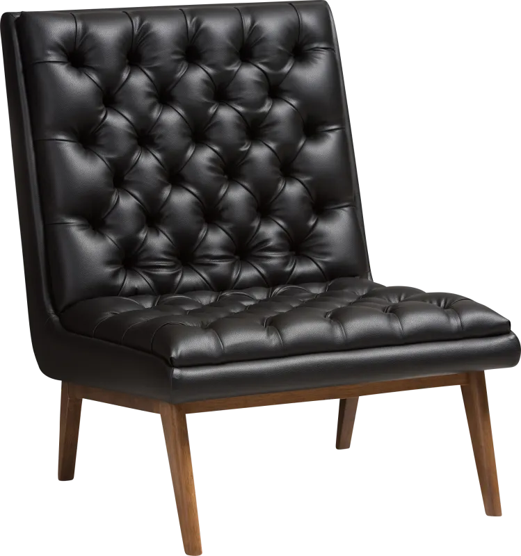 Minneha Black Accent Chair