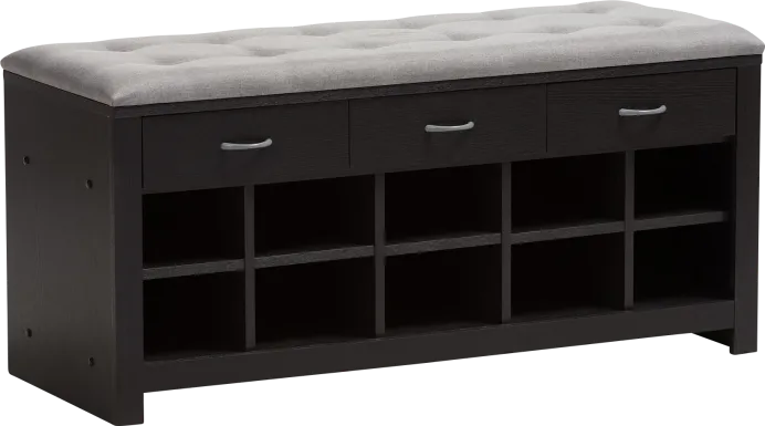 Spinnaker Gray Storage Bench