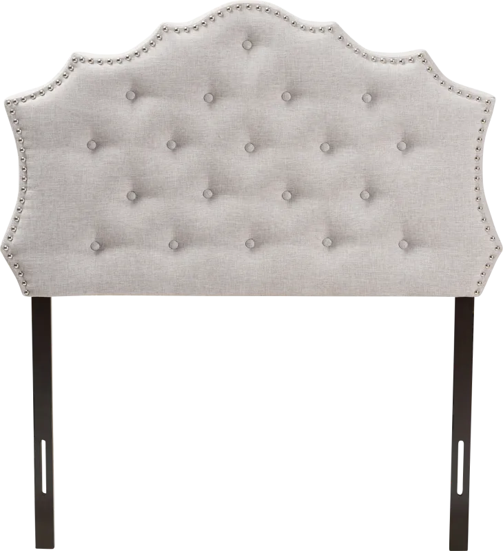 Poppleton Gray Twin Upholstered Headboard